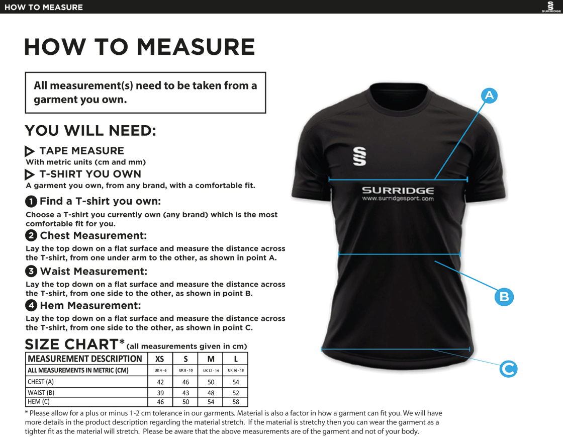 Birkenhead St Mary's - Women's Dual Solid Colour Polo - Size Guide