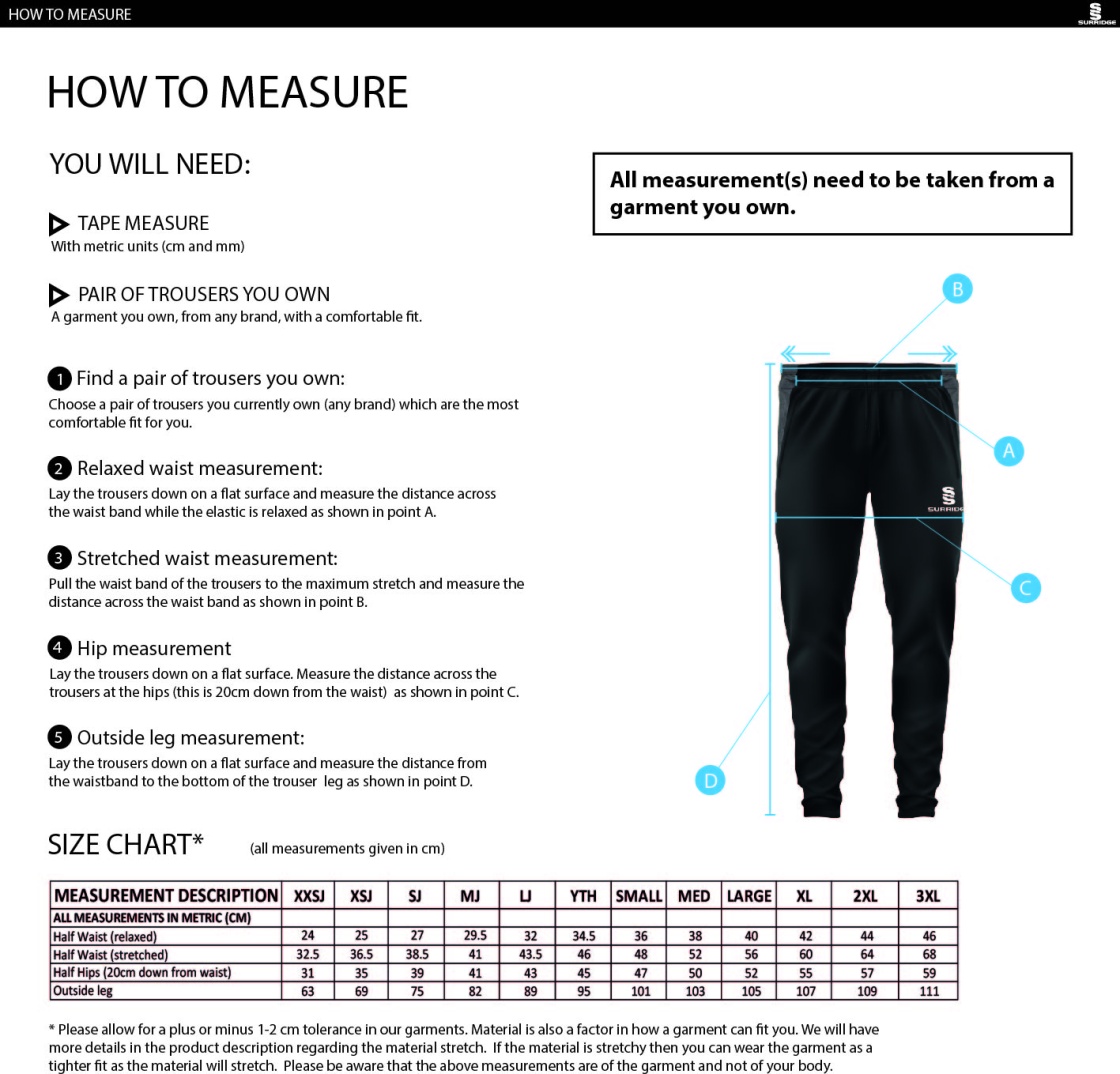 Birkenhead St Mary's - Dual Skinny Pant - Size Guide